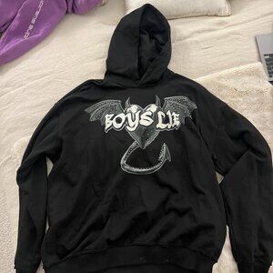 Boys Lie Black Rhinestone Devil Hoodie